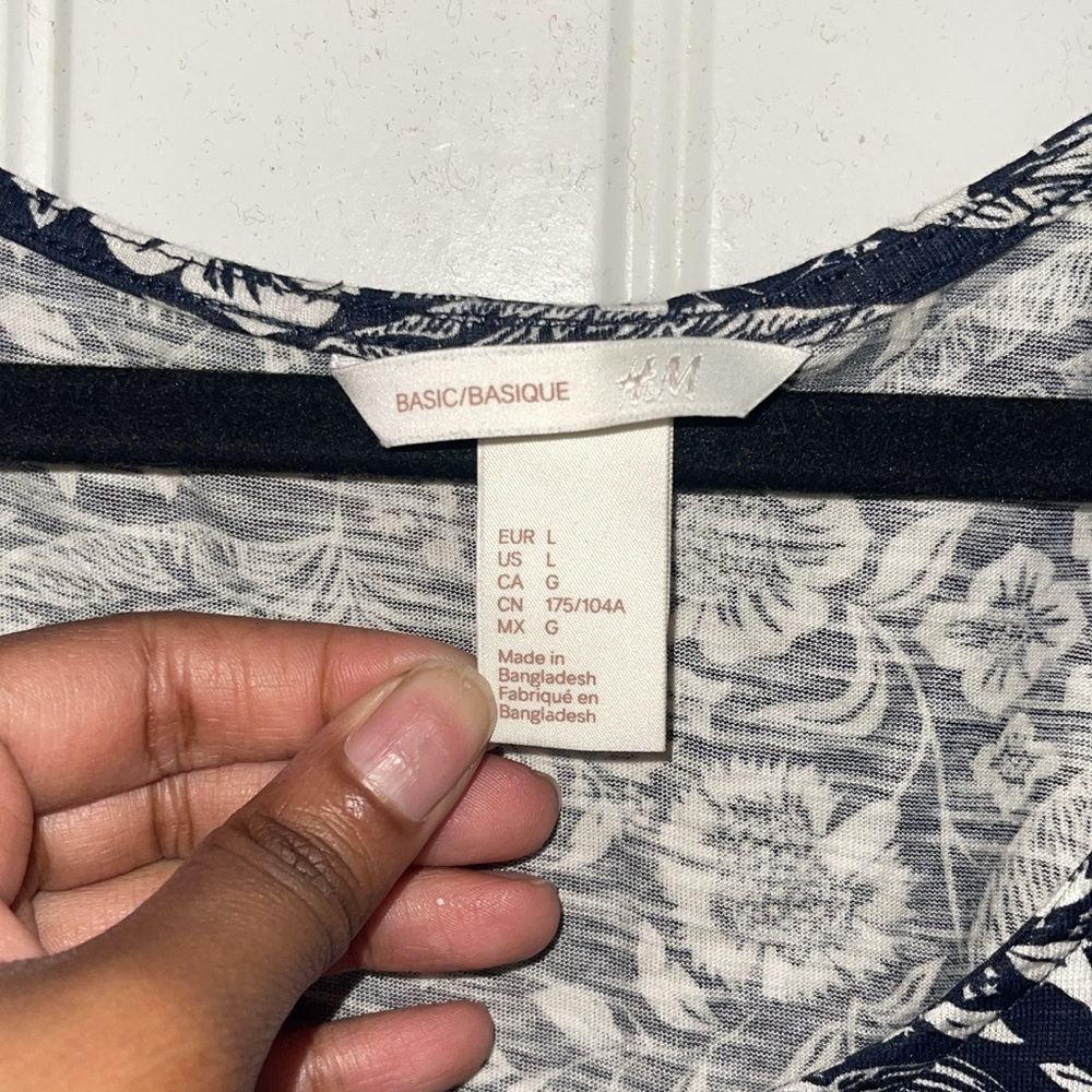 H&M Navy and White Floral Dress - Picture 3 of 5